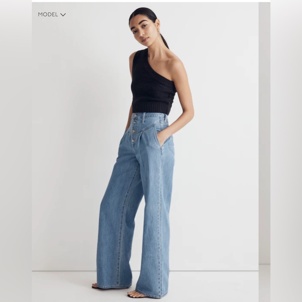 Madewell Light Blue High-Waist Wide-Leg Jeans